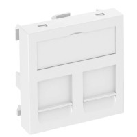 Накладка для супортів модуля OBO Bettermann 45х45 2хRJ45 R&M Cat.5 та Cat.6 біла (6119292)