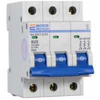 Модульний автоматичний вимикач Аско-Укрем ВА-2017/B 3р 25А (A0010170067)