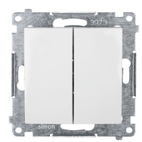Двокнопковий вимикач Kontakt Simon Simon 54 Premium DW5.01/11 (білий)