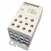 Блок відгалужувальних клем головної електричної лінії Schrack IKB01120 250А 1P (вхід 1×70мм² вихід 2×35/5х16/4х10мм²)