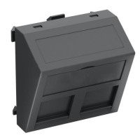 Кутовая накладка для супортов модуля OBO Bettermann 45х45 2x45 R&M Cat.5 та Cat.6 черно-серая (6119300)