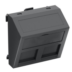 Кутова накладка для супортів модуля OBO Bettermann 45х45 2x45 R&M Cat.5 та Cat.6 чорно-сіра (6119300)