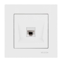 Розетка Nilson Moda біла комп'ютерна CAT6e RJ45 ( 21112045 )
