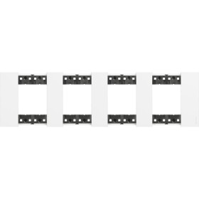 Рамка німецького стандарту на 4 поста (2+2+2+2 модулі) Bticino Living Now KA4802M4KW біла