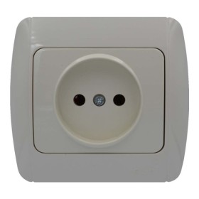 Розетка ELBI ZIRVE Fixline кремовая 1-я без заземления (501-010301-215)