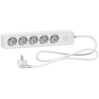 Удлинитель Schneider Electric ST9451W на 5 мест с заземлением 1,5м (белый)