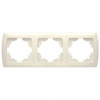 Рамка тройная горизонтальная VIKO Carmen кремовая