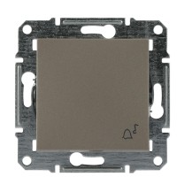 Кнопковий вимикач без рамки «Дзвінок» бронза Asfora, EPH0800169