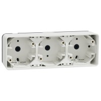 Накладний блок підрозетників на 3 місця Schneider Electric MUR39913 IP55 (білий)