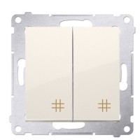 Подвійний перехресний вимикач Kontakt Simon Simon 54 DW7/2.01/41 (кремовий)