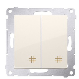 Подвійний перехресний вимикач Kontakt Simon Simon 54 DW7/2.01/41 (кремовий)