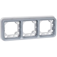 Рамка 3-местная серая Legrand