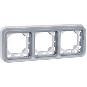 Рамка 3-местная серая Legrand