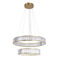 Люстра Goldlux 338266 Cristalia LED 2x43W 4000K 6400Lm IP20 золота