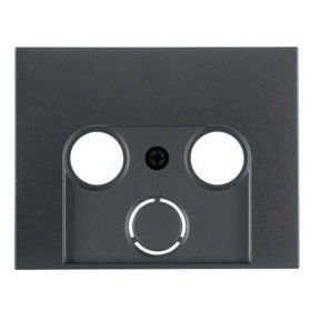 Накладка для антенной розетки 2/3 отверстия антрацит Berker K.1
