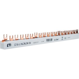 Шина живлення ETI IZ 16/L1NL2NL3N/54 16мм² 3P+N Fork 54 модулів 1м (2921217)