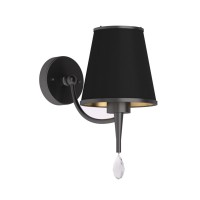 Бра, настенный светильник Pikart 28073-3 Lucienne E27 1x60W IP20 черный