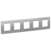 П'ятипостова рамка Schneider Electric NU201030 (алюміній)