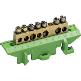 Защитная шина заземления с держателем Hager KM07E 3x16+4x10мм²