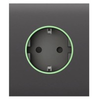 Центральная панель умной розетки Ajax 52810.162.BL CenterCover Smart для OutletCore черная (38778)