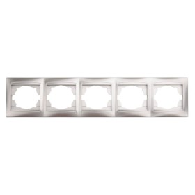 Горизонтальна 5-місна рамка Elcor Emily 9215 (211566) сірий металік