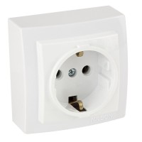 Розетка Nilson Themis біла 1-на з заземленням ( 26111017 )