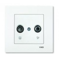 Розетка кінцева TV-SAT біла Karre