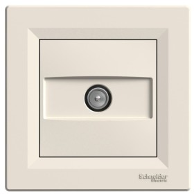 Розетка TV проходная кремовая Asfora, EPH3200323