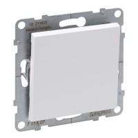 Перехресний одноклавішний вимикач 10А гвинтові клеми Legrand SUNO (білий) 721107