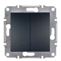 Перемикач 2-клавішний графіт Sedna