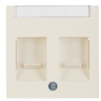 Накладка для суппортов под 2 модуля RJ12/RJ45, белая Berker S.1