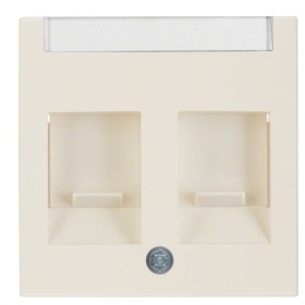 Накладка для супортів під 2 модулі RJ12/RJ45, біла Berker S.1