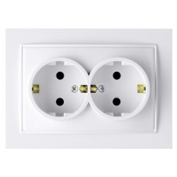 Розетка Nilson Thor біла 2-на з заземленням ( 27111025 )