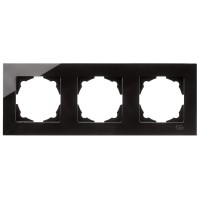 Рамка 3-місна Gunsan Eqona чорна