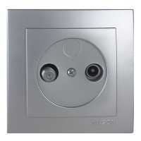 Розетка Nilson Touran срібло 1-на TV-SAT прохідна ( 24131036 )