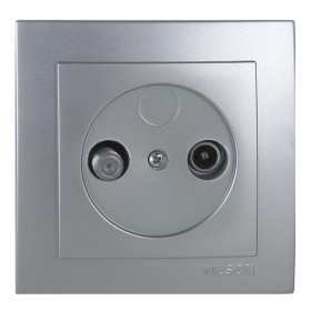 Розетка Nilson Touran срібло 1-на TV-SAT прохідна ( 24131036 )
