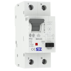 Диф автомат SEZ PFI2 B 6A/0,03A (PFI2B_6A/0,03A)