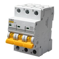 Автоматичний вимикач UEC SB-M8 3P 25A D 4,5кA (MCB45-3-025-D)