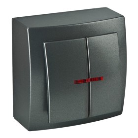 Вимикач Nilson Themis антрацит 2кл з підсвіткою ( 26161004 )