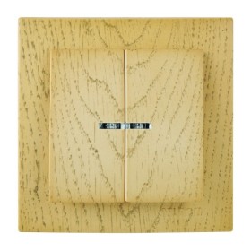 Вимикач Nilson Touran клен 2кл з підсвіткою ( 24281004 )