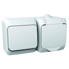 Розетка с выключателем Cedar Plus