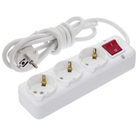 Тримісний подовжувач NE-AD 3014-5A з з/к та кнопкою 5м