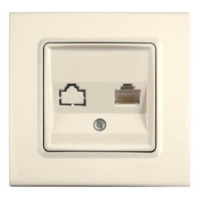 Розетка комп'ютерна кремова VIKO Linnera