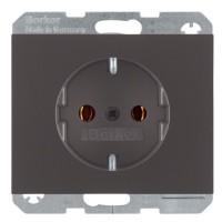 Розетка с з/к антрацит Berker K.1
