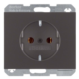 Розетка с з/к антрацит Berker K.1