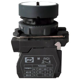 Кнопка Promfactor FP5-AA3341 1NO «чорна стрілка вгору» біла (FP5-AA3341)