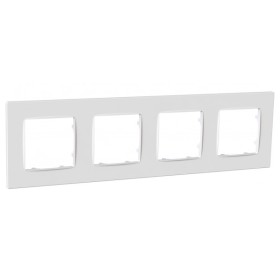 Универсальная четырехместная рамка Plank Electrotechnic Nordic (PLK1040032) белая