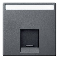 Центральная панель компьютерной розетки антрацит Merten, MTN465814