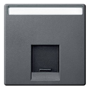 Центральная панель компьютерной розетки антрацит Merten, MTN465814