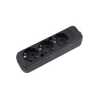 Колодка Nilson 3-на з заземленням чорна ( 43220100 )